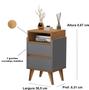 Imagem de Kit 2 Mesas De Cabeceira Retrô Pés Palito Em Madeira Maciça 2 Gavetas e 1 Nicho - Verona - Cores Diversas - Lojas G2
