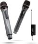 Imagem de Kit 2 Microfone Sem Fio Profissional Uhf Led Com Receptor Ec