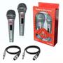 Imagem de kit 2 Microfones Dinâmico Profissional C/ Fio Importado