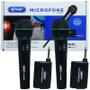 Imagem de Kit 2 Microfones sem Fio Profissional Wireless P10 para Karaokê e Caixa de Som Knup KP-M0005 Preto
