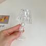 Imagem de Kit 2 Mini Abajur Cristal Luz Led Suave Quarto Decoração