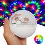 Imagem de Kit 2 Mini Bola Globo Super Iluminação LED Jogo De Luz Colorido Festas, Discoteca e DJ USB LEY2147