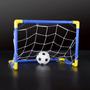Imagem de KIT 2 Mini Trave de Futebol Infantil Mini Gol Goleira de Plástico C/ Bola E Bomba