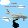 Imagem de Kit 2 Miniatura Avião Metal Boeing Airbus Gol E Tam 14cm Top