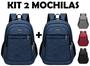 Imagem de Kit 2 Mochila Bolsa Viagem Trabalho Coreana Premium Escolar Mala Masculina Feminina Faculdade- Cores