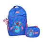 Imagem de Kit 2 Mochila Escolar Feminina + Estojo Personagem Stitch