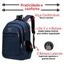 Imagem de Kit 2 Mochilas Bolsa Viagem Resistente Coreana Escolar Casual Masculina Feminina Faculdade - Cores