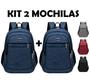 Imagem de Kit 2 Mochilas Bolsa Viagem Resistente Masculina Feminina