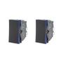 Imagem de Kit 2 Modulo Interruptor Simples Preto Pial Plus+ 611010PT
