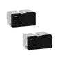 Imagem de Kit 2 Módulos Interruptores Simples Paralelo Refinatto Weg 10a Preto Com Led