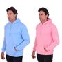 Kit 2 Moletons Unissex Básico Casual Confortável Macio Com Capuz - Art Life Imagem de Kit 2 Moletons Unissex Básico Casual Confortável Macio Com Capuz