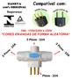 Imagem de Kit 2 Multiplicador de Tomada Daneva Benjamin Adaptador Plug T 3 Pinos 10A NBR Inmetro Tripolar