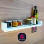 Imagem de Kit 2 Nichos Para Cozinha Modelo U Prateleira Mdf Reta Organizador de Temoeros Potes 55 cm