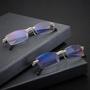 Imagem de Kit 2 óculos inteligente titanium anti raio azul leitura presbiopia