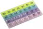 Imagem de Kit 2 Organizador de Comprimidos Semanal Colorido para Medicamentos
