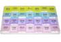 Imagem de Kit 2 Organizador de Comprimidos Semanal Colorido para Medicamentos