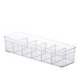Imagem de Kit 2 Organizador Transp. C Divisórias Multiuso 35x10x7 1127 Paramount