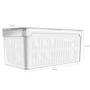 Kit 2 Organizadores De Geladeira Com Escorredor 5L Caixas Plásticas Para Legumes Clear Fresh OU Imagem de Kit 2 Organizadores De Geladeira Com Escorredor 5L Caixas Plásticas Para Legumes Clear Fresh OU