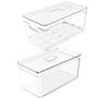 Kit 2 Organizadores De Geladeira Porta Ovos 36 Un Porta Frutas Legumes Verduras 5L Clear Fresh OU Imagem de Kit 2 Organizadores De Geladeira Porta Ovos 36 Un Porta Frutas Legumes Verduras 5L Clear Fresh OU