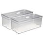 Imagem de Kit 2 Organizadores Transparente Com 2 Telas Retangular Grande