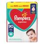 Imagem de Kit 2 pacotes de Pampers Supersec M com 90 fraldas