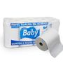 Imagem de Kit 2 Pacotes Papel Toalha Bobina Branca Com 8 Baby