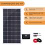 Imagem de Kit 2 Painel Solar 150W com Controlador PWM 30A Cabos MC4