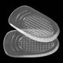 Imagem de Kit 2 Palmilha Ortopédica Transparente Silicone Gel Protetor Calcanhar Calcanheira Esporão Anti Impacto Tendão de Aquile