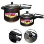 Imagem de Kit 2 Panelas de Pressão Preto Craqueado 2.5L e 4.5L