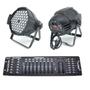 Imagem de Kit 2 par led rgbwa 60 led de 3w + mesa dmx 512