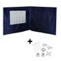 Imagem de Kit 2 Paredes Azul + Kit Conectores para Gazebo Tenda 3x3 Metros  Mor 