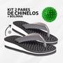 Imagem de Kit 2 Pares Chinelo P/Esporão e Fascite + Bola de Cravo