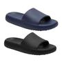Imagem de Kit 2 Pares De Chinelo Nuvem Masculino Slide Ortopédico Leve Preto E Azul Marinho