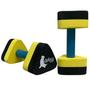 Imagem de Kit 2 Pares Halteres Hidroginástica em EVA 1 à 2kg DF1104-P Preto/Amarelo Dafoca Sports