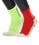 Imagem de Kit 2 Pares Meia Trusox Antiderrapantes cores verde limão e vermelho