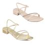 Imagem de Kit 2 Pares Salto Baixo Cazzani Premium Moda Blogueira