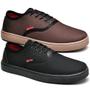 Imagem de Kit 2 Pares Sapatênis Basico Dex Shoes com Recortes e Cadarço Sola Costurada