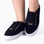 Imagem de Kit 2 Pares Tênis Casual Feminino Sola Alta Flatform Liso Básico