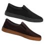 Imagem de Kit 2 Pares Tênis Slip On Autem Originals Liso com Elástico e Sola Borracha