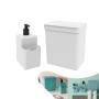 Imagem de Kit 2 Pçs Cozinha Lixeira 2,5L Dispenser Detergente Líquido Single Organizador Pia - BC Coza