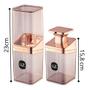 Imagem de Kit 2 pçs lavabo luxo slim porta escova sabonete liquido rose slim