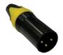 Imagem de Kit 2 pçs - plug xlr macho  amarelo e preto ( cannon macho )