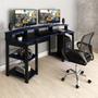 Imagem de Kit 2 Peças com Mesa Gamer ME4167 com Cadeira de Escritório Diretor Tela Mesh