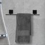 Imagem de Kit 2  Peças e Acessórios para Lavabo Banheiro  com Saboneteira e Porta toalhas Preto