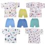 Imagem de Kit 2 Peças Roupinha Bebê Pijama Estampado Shorts Sortidos