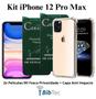 Kit 2 Películas Cerâmica Fosca Privacidade + Capa Capinha Transparente para Iphone 12 - HUANG Imagem de Kit 2 Películas Cerâmica Fosca Privacidade + Capa Capinha Transparente para Iphone 12