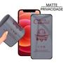 Imagem de Kit 2 Películas Cerâmica Fosca Privacidade + Capa Capinha Transparente para Iphone 13 Pro Max