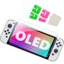 Imagem de Kit 2 Peliculas De Vidro Temperado Resistente 0,3 mm 9h Proteção Para Tela Visor Nintendo Switch Oled