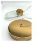 Imagem de Kit 2 Pendente Disco Luminária Dourado Gold Modelo Cristal Bolhas Led Redondo - AAATOP