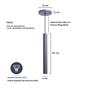 Imagem de Kit 2 Pendente Luminária Tubo Cinza 30 Cm + Lâmpada LED Branco Quente